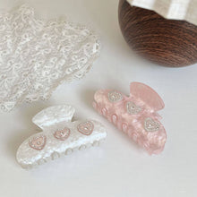 Load image into Gallery viewer, Sweet Heart Rhinestone Acetate Hair Claws 8AS6HCP01