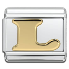 Load image into Gallery viewer, Italian Charm Letters A-Z - 9mm Gold Bracelet Charms