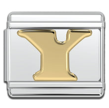 Load image into Gallery viewer, Italian Charm Letters A-Z - 9mm Gold Bracelet Charms