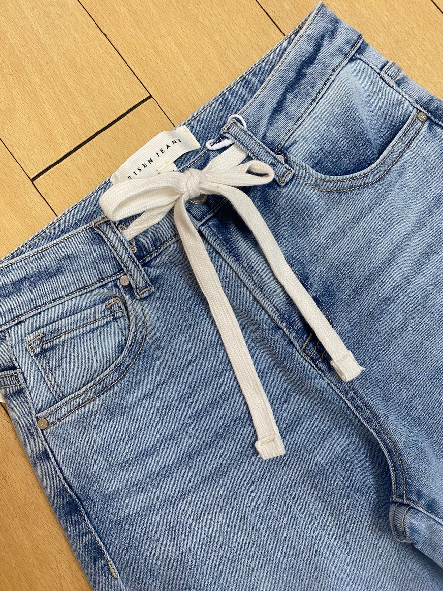 【PORTERNA】Rope wide jeans FRAME Le Low Baggy distressed high-rise wide-leg organic