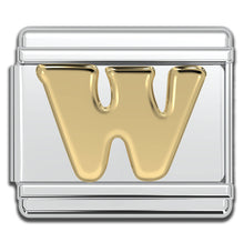 Load image into Gallery viewer, Italian Charm Letters A-Z - 9mm Gold Bracelet Charms
