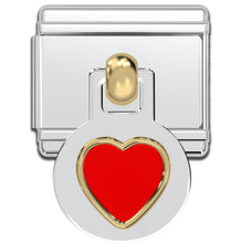 Load image into Gallery viewer, Italian Charm Bracelet Charms - Dangle Heart Links