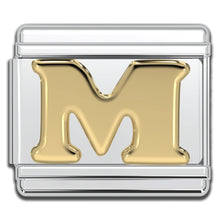 Load image into Gallery viewer, Italian Charm Letters A-Z - 9mm Gold Bracelet Charms