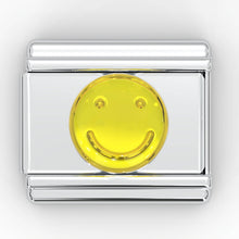 Load image into Gallery viewer, Italian Charm Bracelet Charms - 9mm Emoji Smiley Face Links
