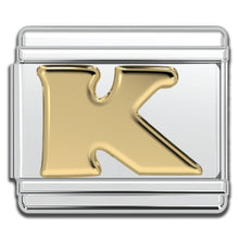 Load image into Gallery viewer, Italian Charm Letters A-Z - 9mm Gold Bracelet Charms