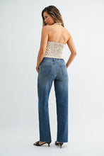 Load image into Gallery viewer, The Slim Palazzo Scissor Cut Medium denim