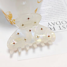 Load image into Gallery viewer, Solid Color Rhinestone Acetate Hair Claw DP25B942