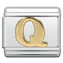 Load image into Gallery viewer, Italian Charm Letters A-Z - 9mm Gold Bracelet Charms