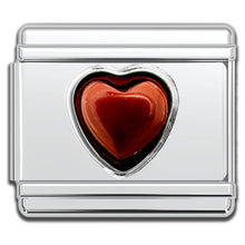 Load image into Gallery viewer, Italian Charm Bracelet Charms - Gemstone Heart Links