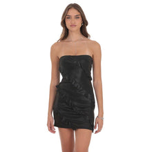 Load image into Gallery viewer, Metallic Ruffle Bodycon Dress in Black