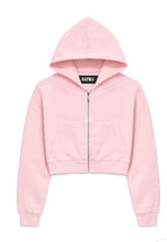 Load image into Gallery viewer, Katie J Tristan Zip Crop Sweatshirt
