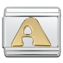 Load image into Gallery viewer, Italian Charm Letters A-Z - 9mm Gold Bracelet Charms
