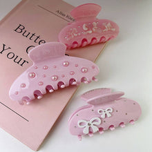 Load image into Gallery viewer, 2+Pink Bow Knot Sweet Cute Hair Claws DPJC2330
