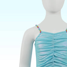 Load image into Gallery viewer, Blue metalic skort set
