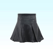Load image into Gallery viewer, Vegan Leather Gem Skirt
