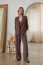 Load image into Gallery viewer, Eco-Friendly Recycled Poly Shirred Sleeve Blazer
