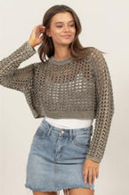 Load image into Gallery viewer, Hyfive Open Hole Crop Sweater
