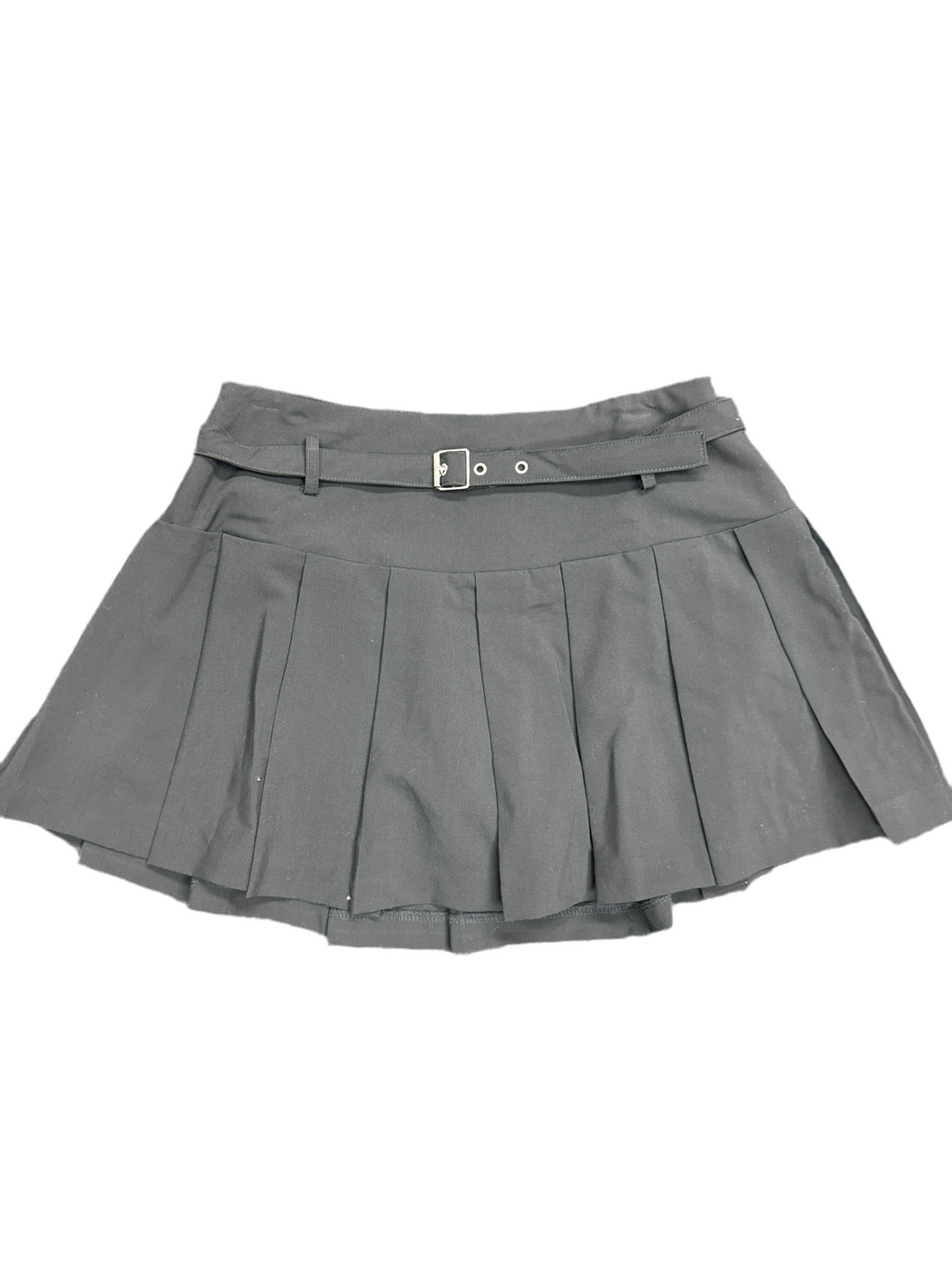 Pretty Garbage Pleated Skirt With Buckle