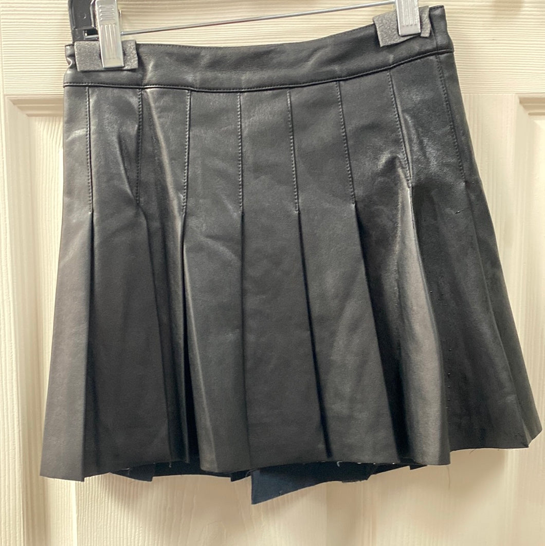 Katie J Eddie Tween Leather Pleated Skirt