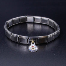 Load image into Gallery viewer, Italian Bracelet Dangle Charm - 9mm Santa Claus Holiday Links
