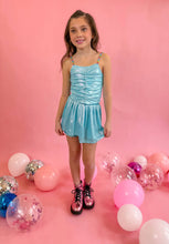 Load image into Gallery viewer, Blue metalic skort set
