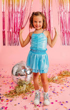 Load image into Gallery viewer, Blue metalic skort set
