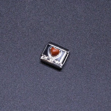 Load image into Gallery viewer, Italian Charm Bracelet Charms - Gemstone Heart Links
