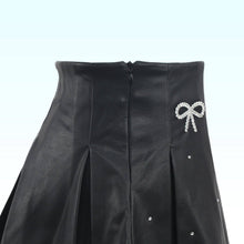 Load image into Gallery viewer, Vegan Leather Gem Skirt
