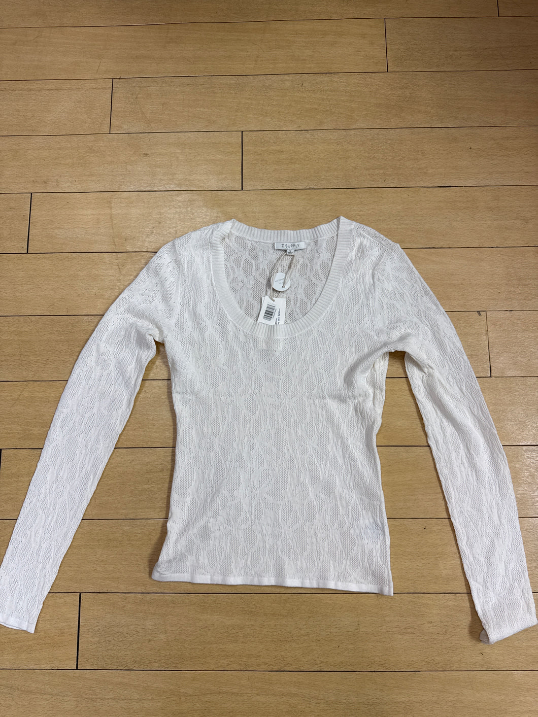 Z Supply Tibi Scoop LS Lace Tee