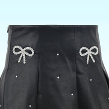 Load image into Gallery viewer, Vegan Leather Gem Skirt
