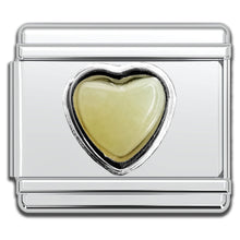 Load image into Gallery viewer, Italian Charm Bracelet Charms - Gemstone Heart Links
