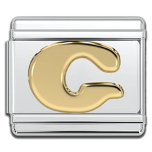 Load image into Gallery viewer, Italian Charm Letters A-Z - 9mm Gold Bracelet Charms
