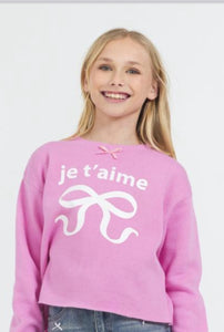 Vintage Havana J'Taime Bow Sweatshirt