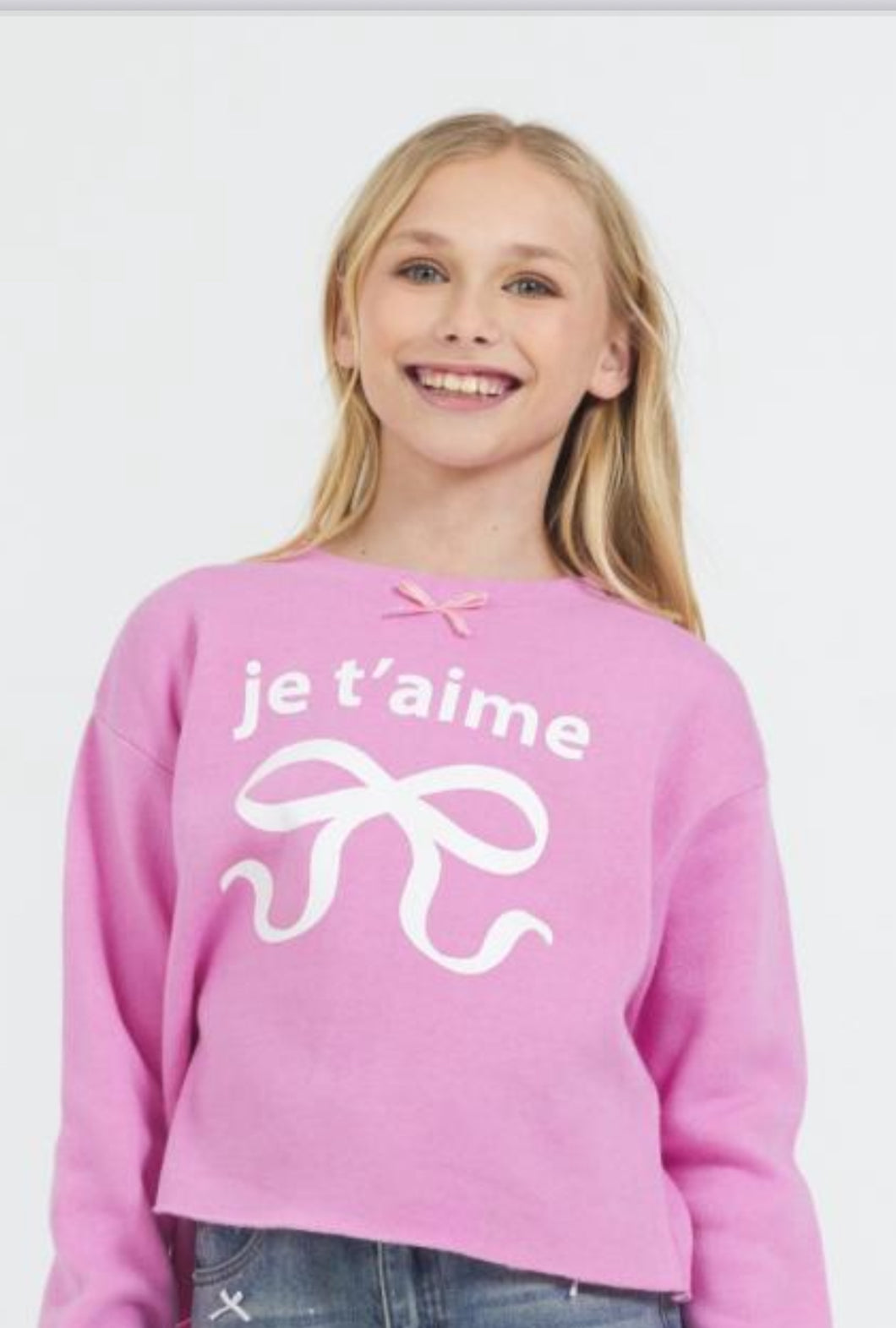 Vintage Havana J'Taime Bow Sweatshirt