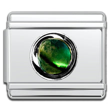 Load image into Gallery viewer, Italian Charm Bracelet Charms - Paua Shell Cabochon Links
