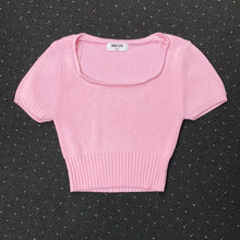 Load image into Gallery viewer, Double Zero SS Knit Crop Sweater
