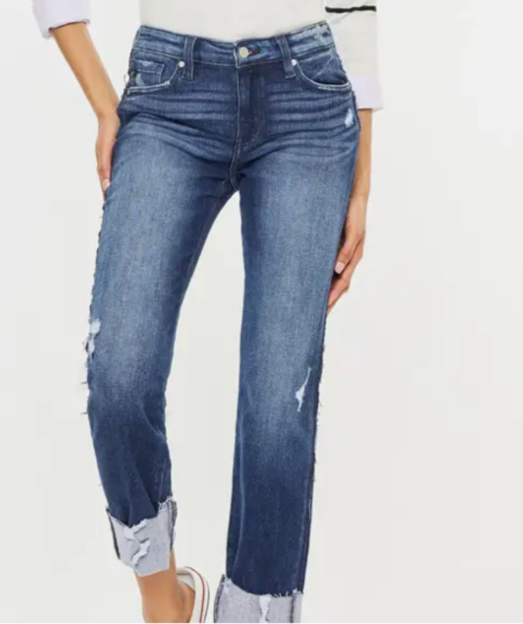 Kan Can Cuff Mid Rise Jean