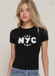Active Basic NYC Patch Baby Tee
