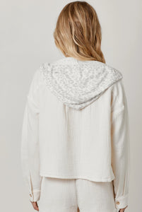 Mystree Gauze Hoody W Leopard Hood