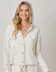 Mystree Gauze Hoody W Leopard Hood