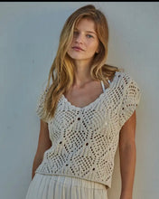 Load image into Gallery viewer, By Together  Crochet Cap Sleeve Sweater
