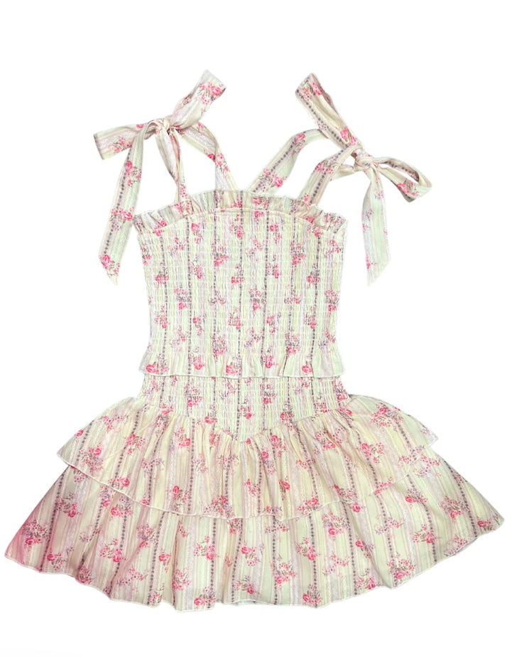 Katie J Tween Floral Stripe Emerson Dress