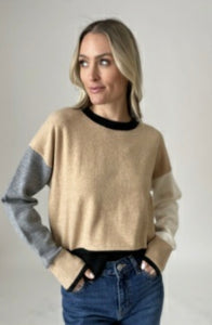 Six Fifty Colorblock Sleeve Preston Sweater