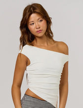Load image into Gallery viewer, Blue Blush Assymetrical Tank Top

