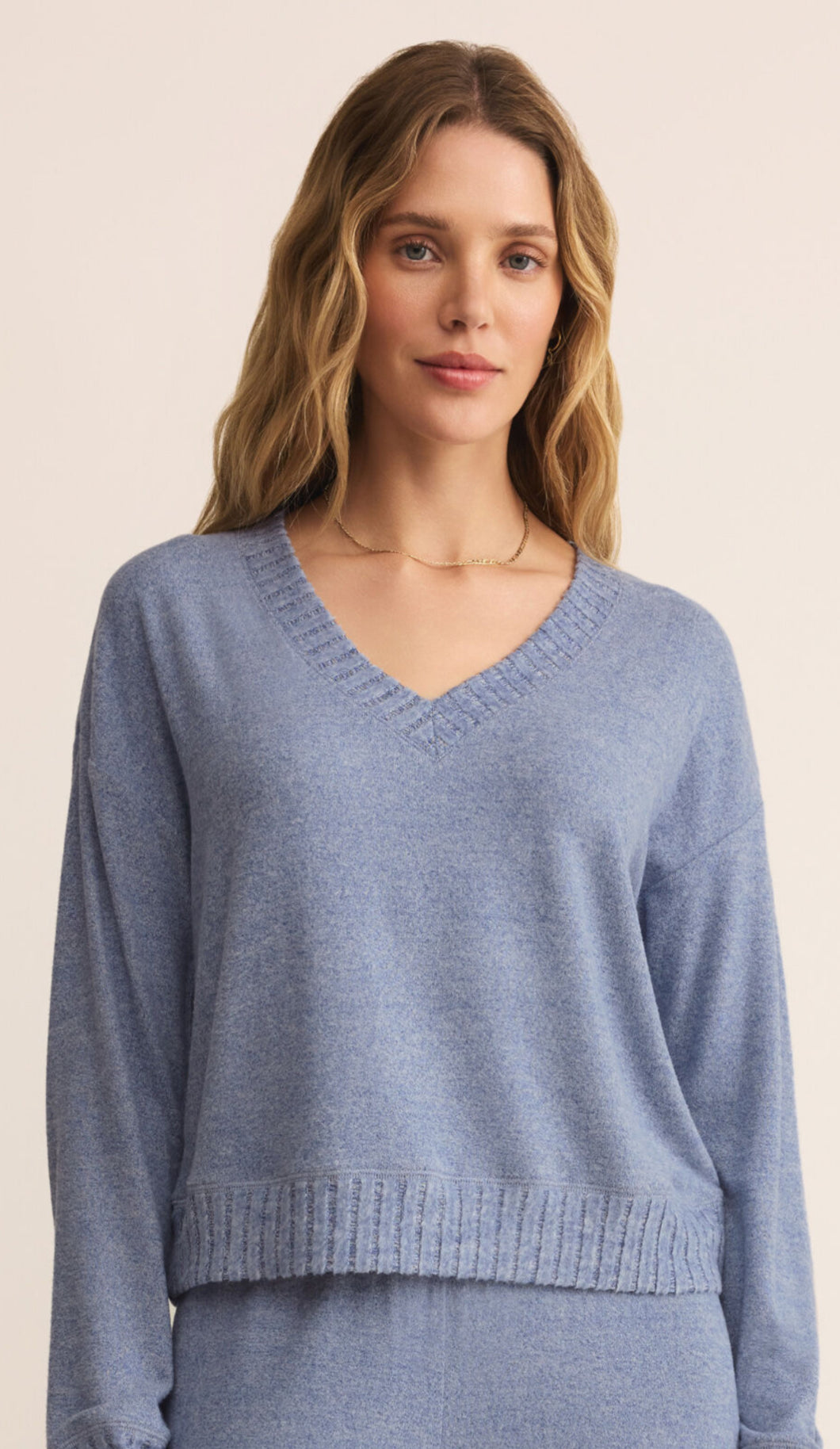 Z Supply LS Soft V Neck Courtney Top