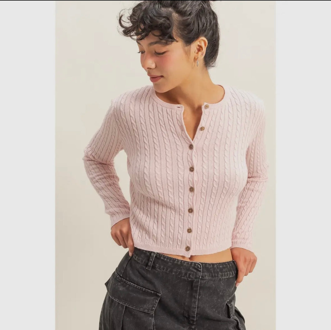 Double Zero Cable Knit Cardigan