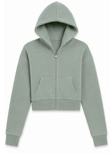 Load image into Gallery viewer, KatieJ TWEEN DYLAN ZIP CROP HOODIE
