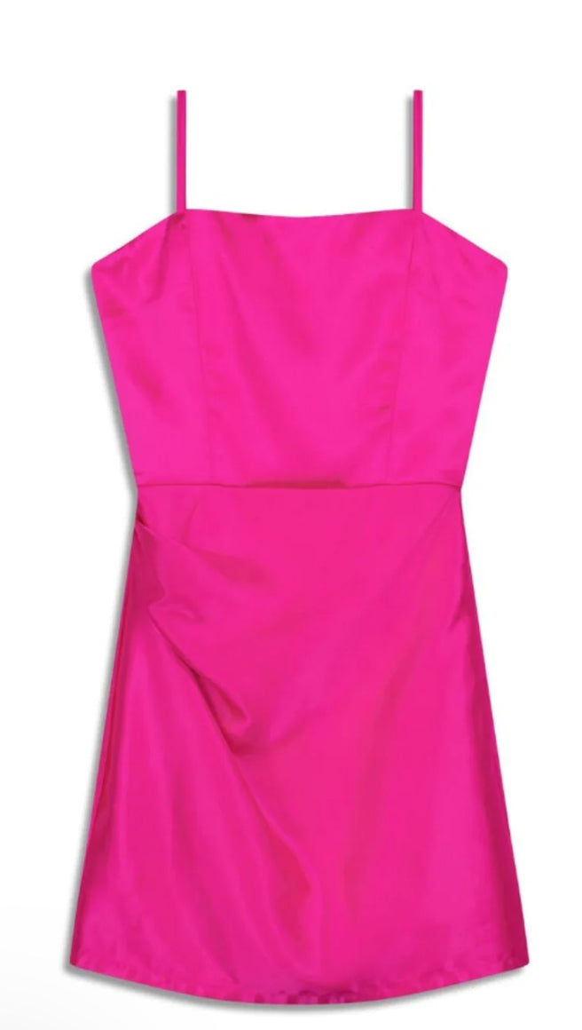 Katie J Tween Satin Madison Dress Pink and Blues Katie J Tween Satin Madison Dress Pink and Blues