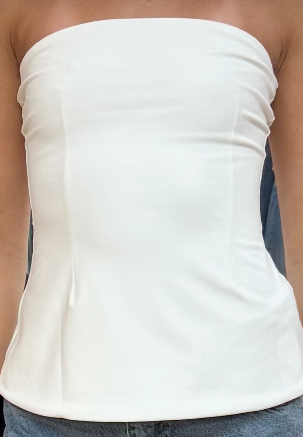 Olivaceous Long Bandeau Top