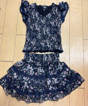 Load image into Gallery viewer, Flowers By Zoe Chiffon Ruffle Skirt W Lace
